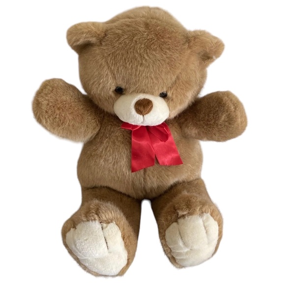 Dakin Gingerbear Teddy Bear Plush Red Bow Ribbon 21” Vintage Stuffed Animal - Picture 4 of 7